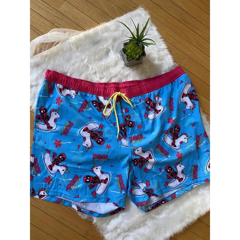 Marvel Deadpool Men's Swim Trunks Size 3XL
